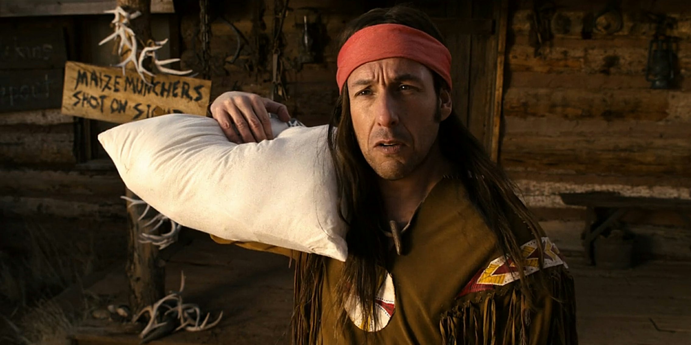 worst netflix movies - Adam Sandler dressed as a Native American in The Ridiculous 6