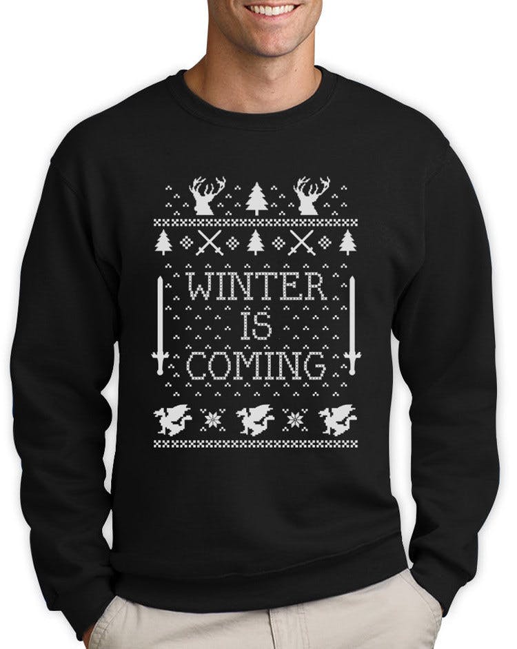 Winter is Coming Christmas ugly sweater, $19.99.