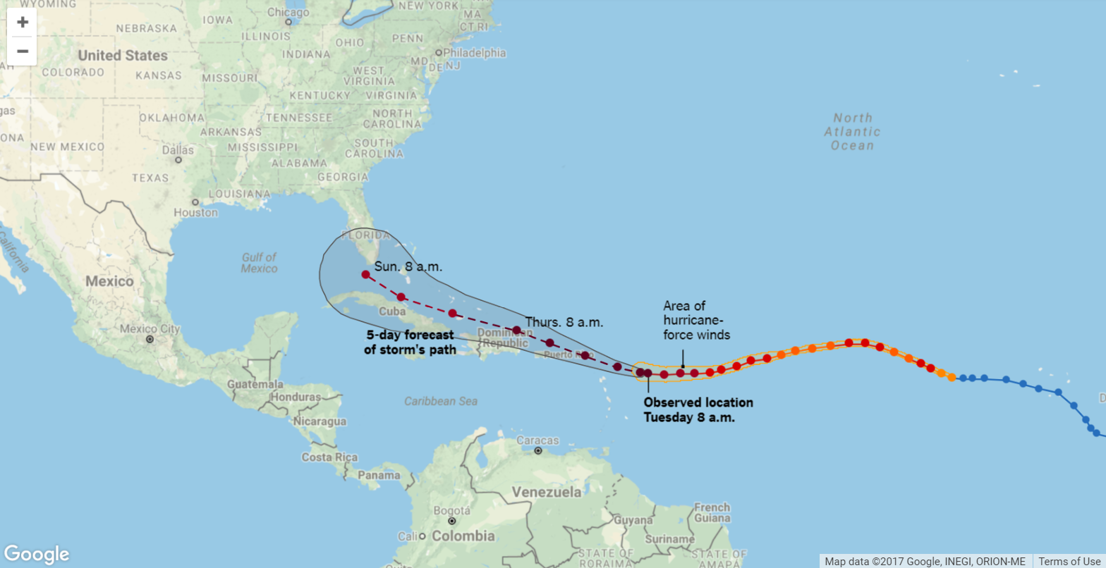 hurricane irma track nytimes