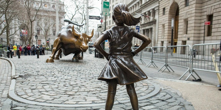 Fearless Girl Charging Bull Wall Street