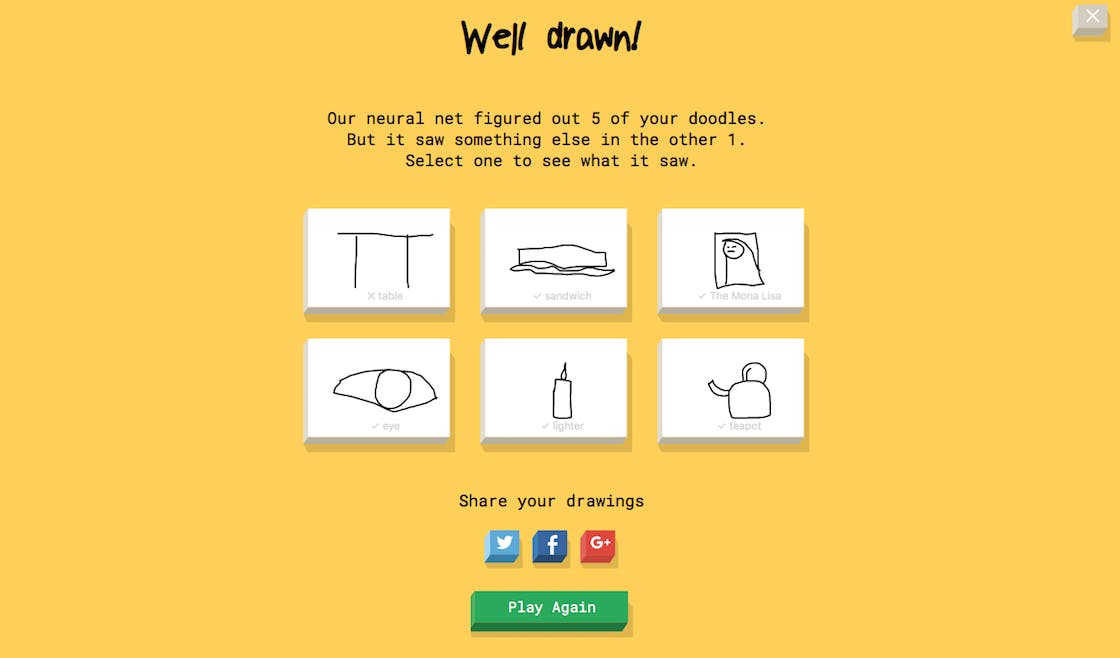 Google Quick, Draw! Teaches AI Recognize Doodles