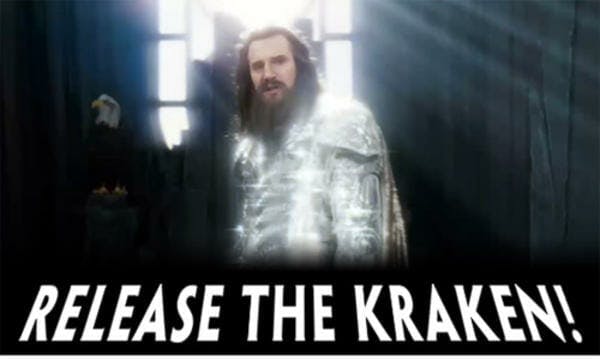 release the kraken meme: liam neeson says release the kraken