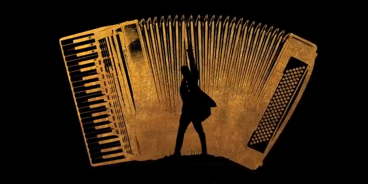 Hamilton logo with moving according as a background