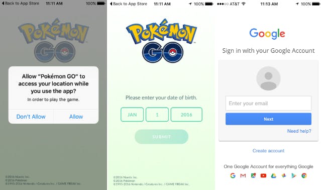 What is Pokemon Go's password?