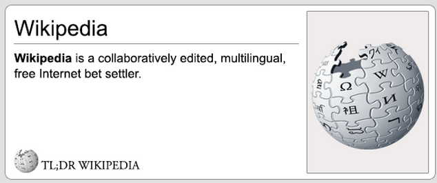 The TL;DR Wikipedia Is A Glossary For The Ultra-lazy