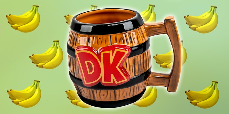 donkey kong barrel mug