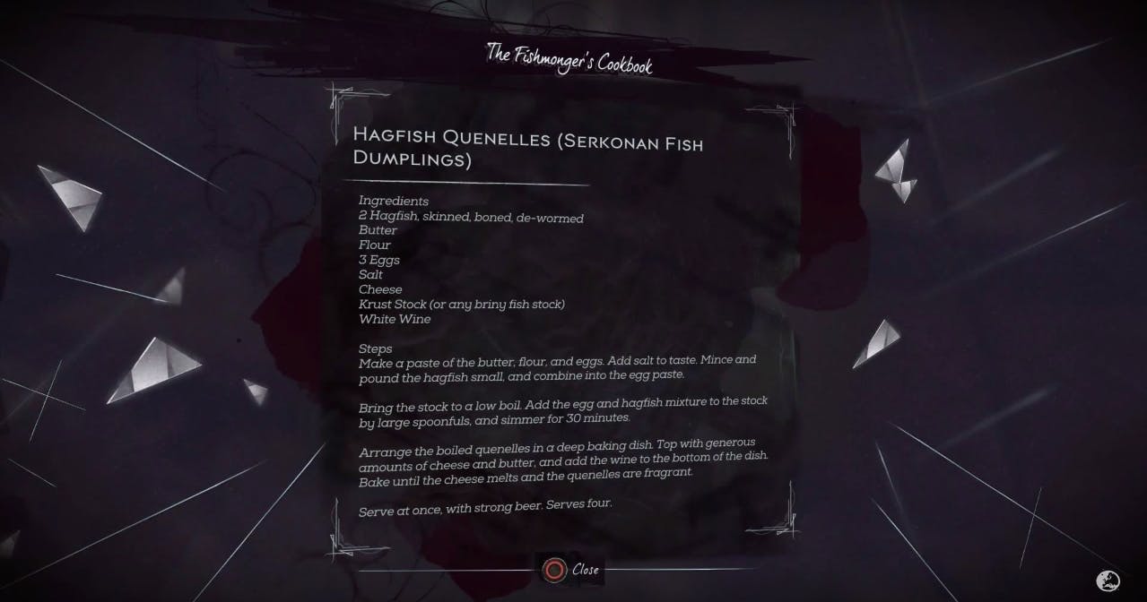Recipe found in Dishonored 2