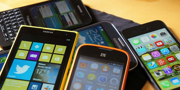 pile of smart phones