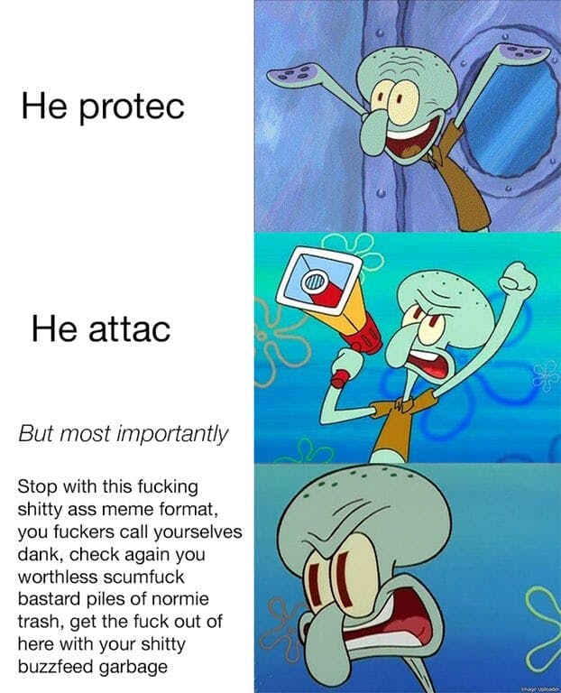 protec attac anti-meme with squidward