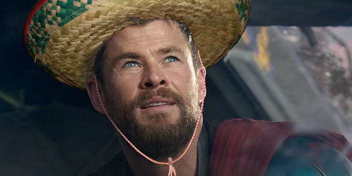 Thor wearing a sombrero