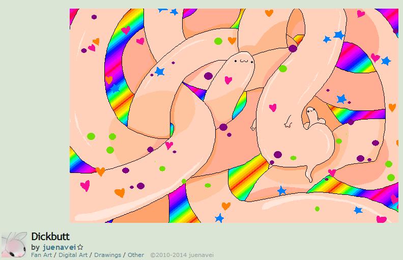 Colourful wallpaper featuring Dickbutt