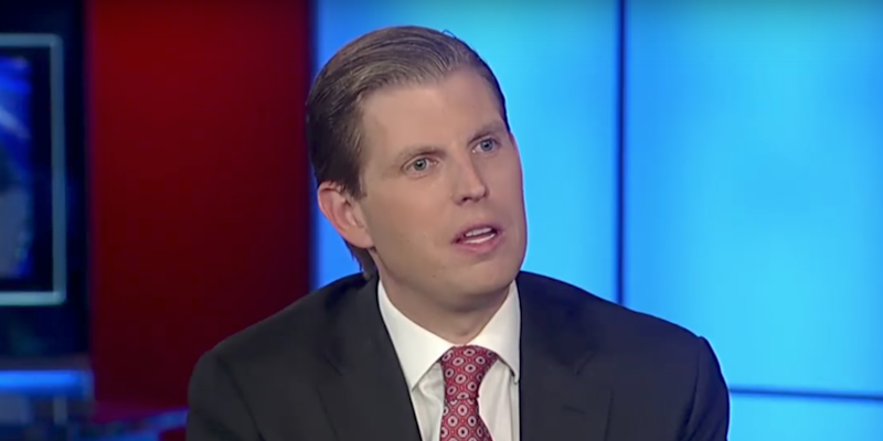 Video: Eric Trump Says Critics of President Trump Are 'Not Even People'