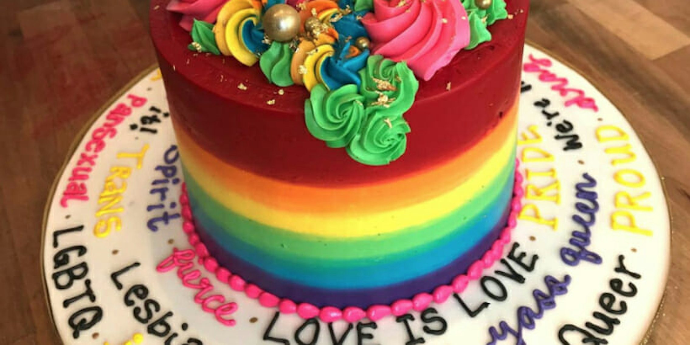 Chris Farias asked a Canadian bakery to make him the 'gayest cake ever.'