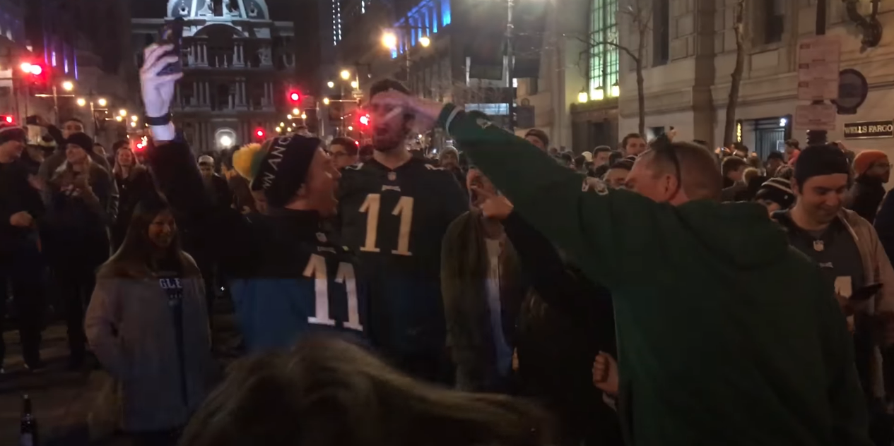 eagles fans celebrate