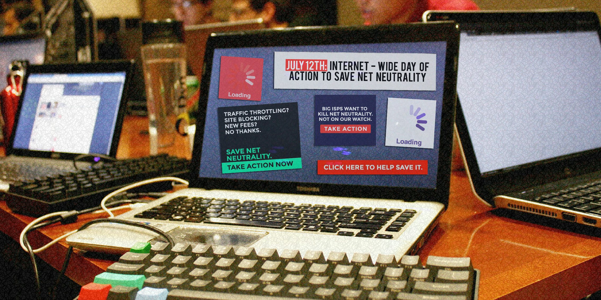 Internet groups are advocating for net neutrality on July 12