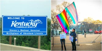 Kentucky LGBTQ trans flags
