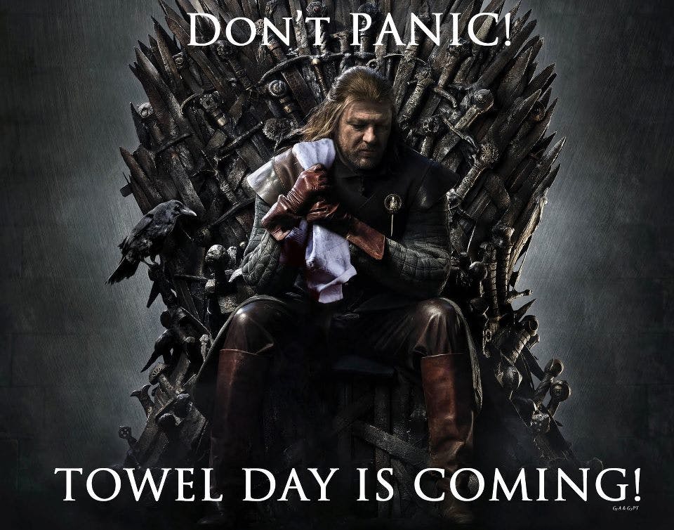 Don't Panic Beach Towel, Hitchhiker's Guide to The Galaxy Gift, Towel Day  is Coming, Do You Know Where Your Towel is?