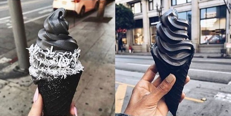 goth black ice cream