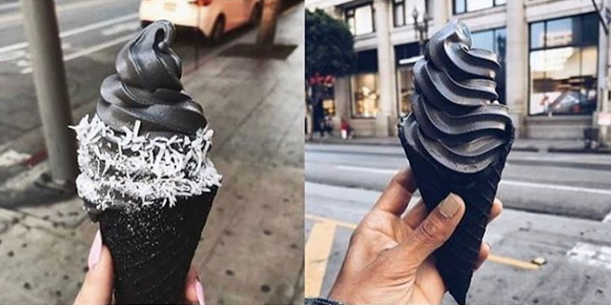 goth black ice cream