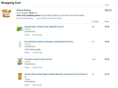 amazon prime pantry