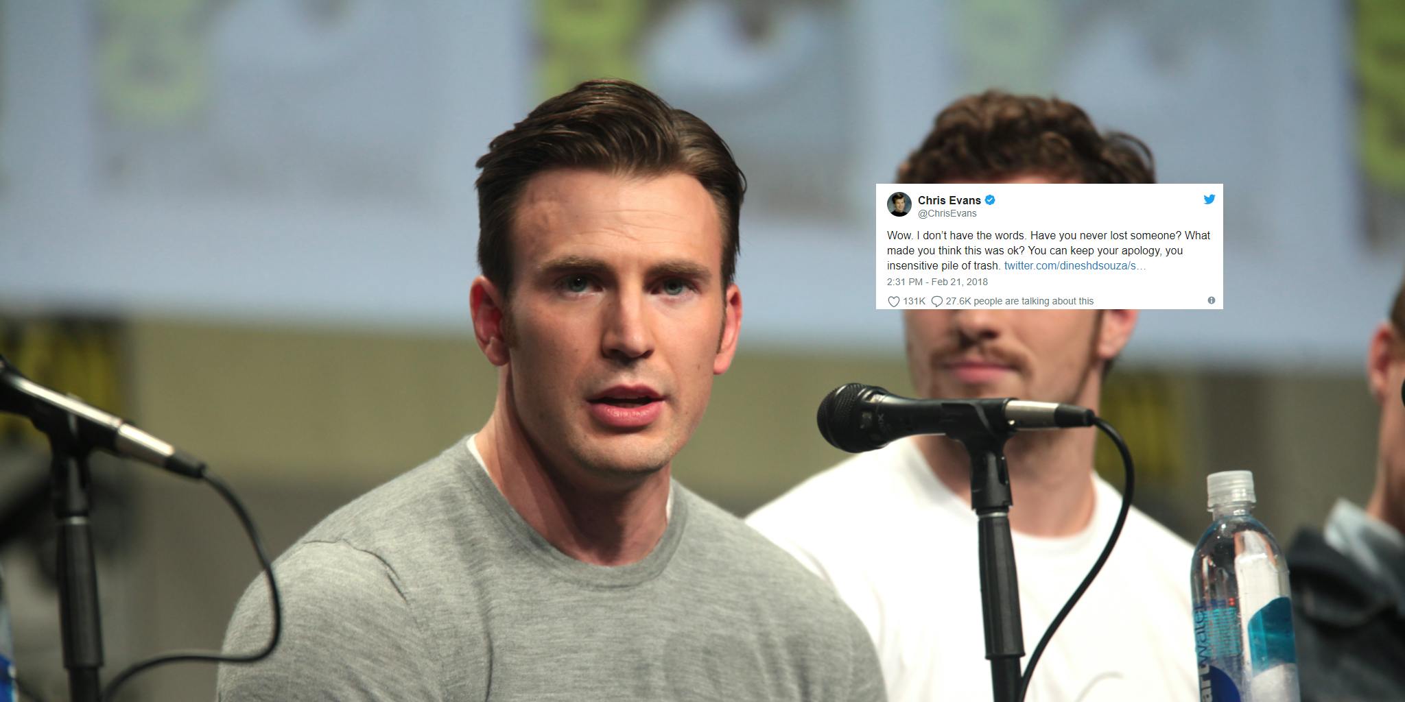 Chris Evans Blasts Dinesh D'Souza Over Parkland Shooting Comments