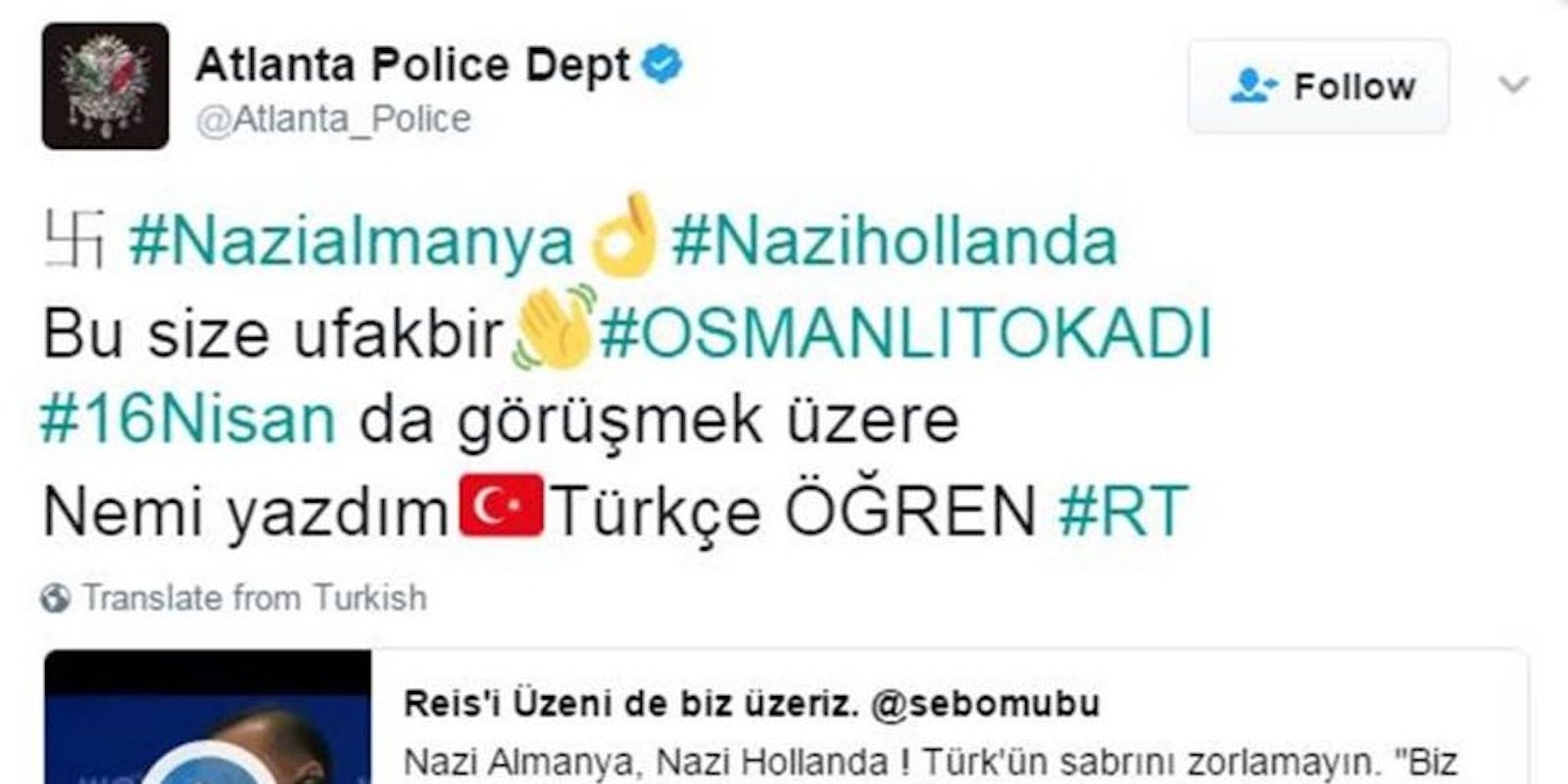 atlanta police department twitter hack
