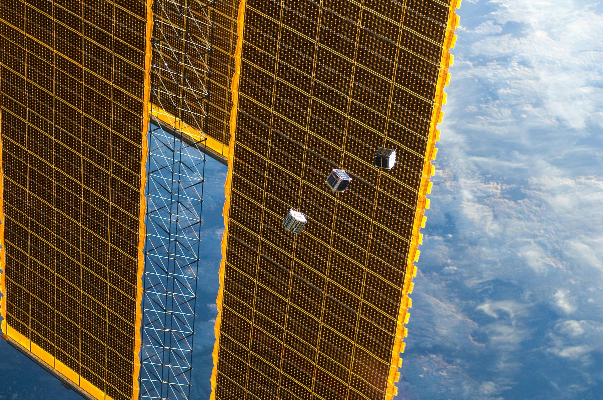 CubeSats released from the ISS in 2012.