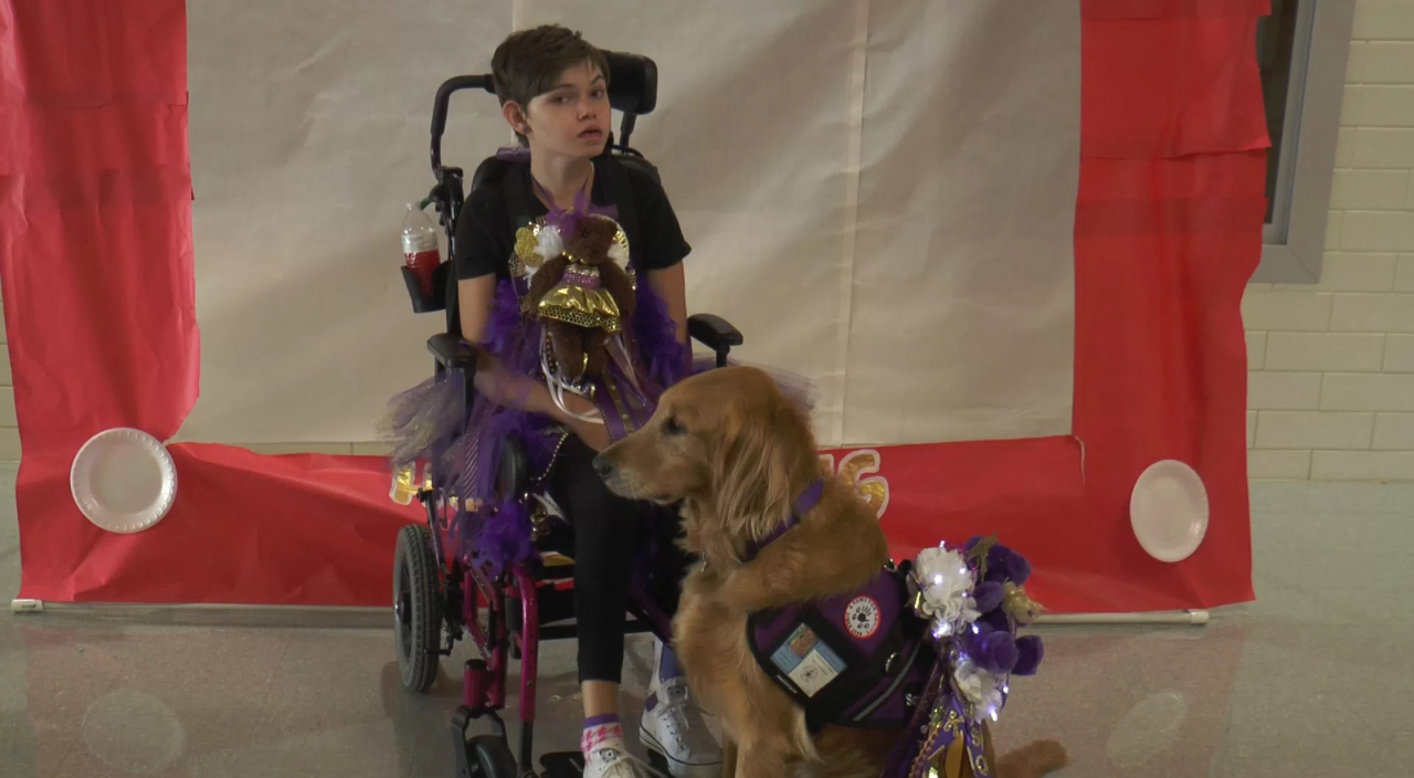 Kathryn Campbell and her service dog Soldier