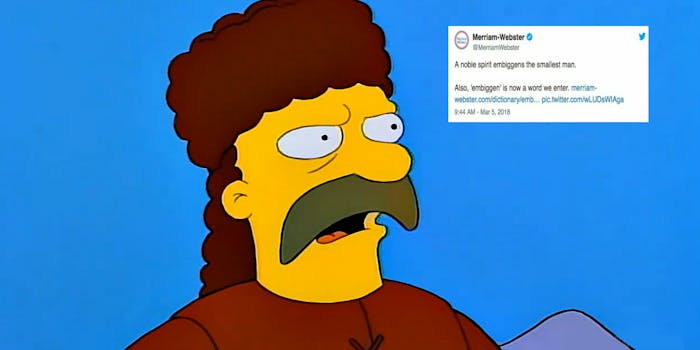 Merriam-Webster Adds 'Embiggen' from ’The Simpsons’ to Dictionary