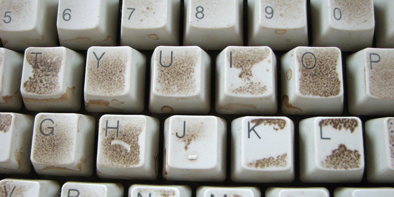 Shitposting: A dirty keyboard