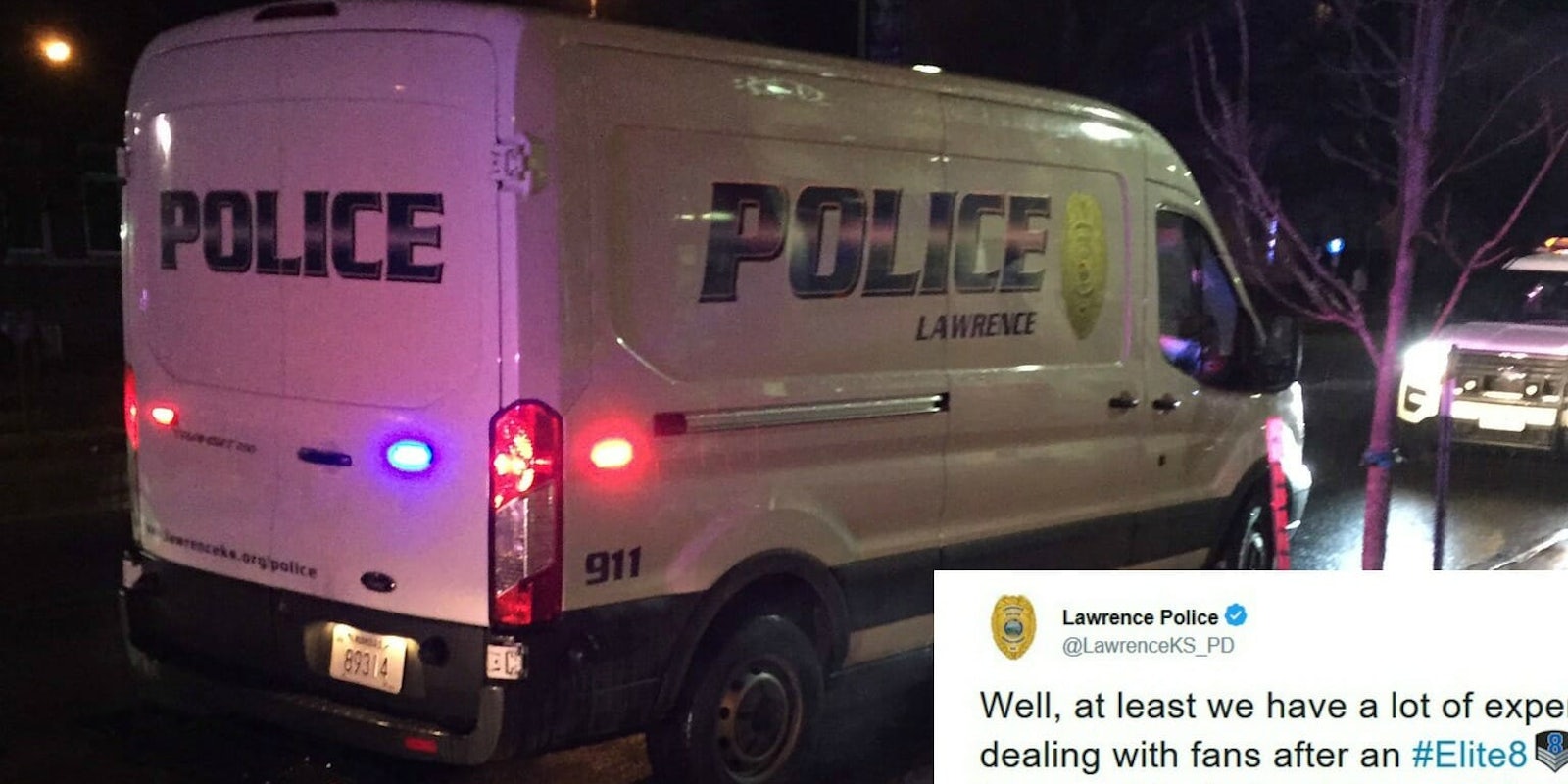 Lawrence police department rips Kansas Jayhawks