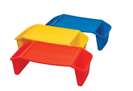 DIY Lego Table: plastic lap trays tay tables