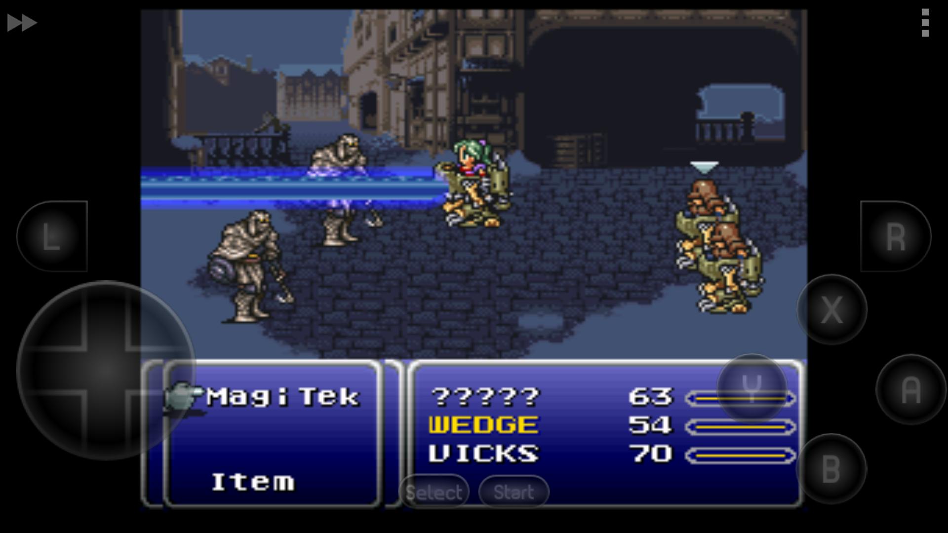 "Final Fantasy III (VI)" emulated with SNES9x EX