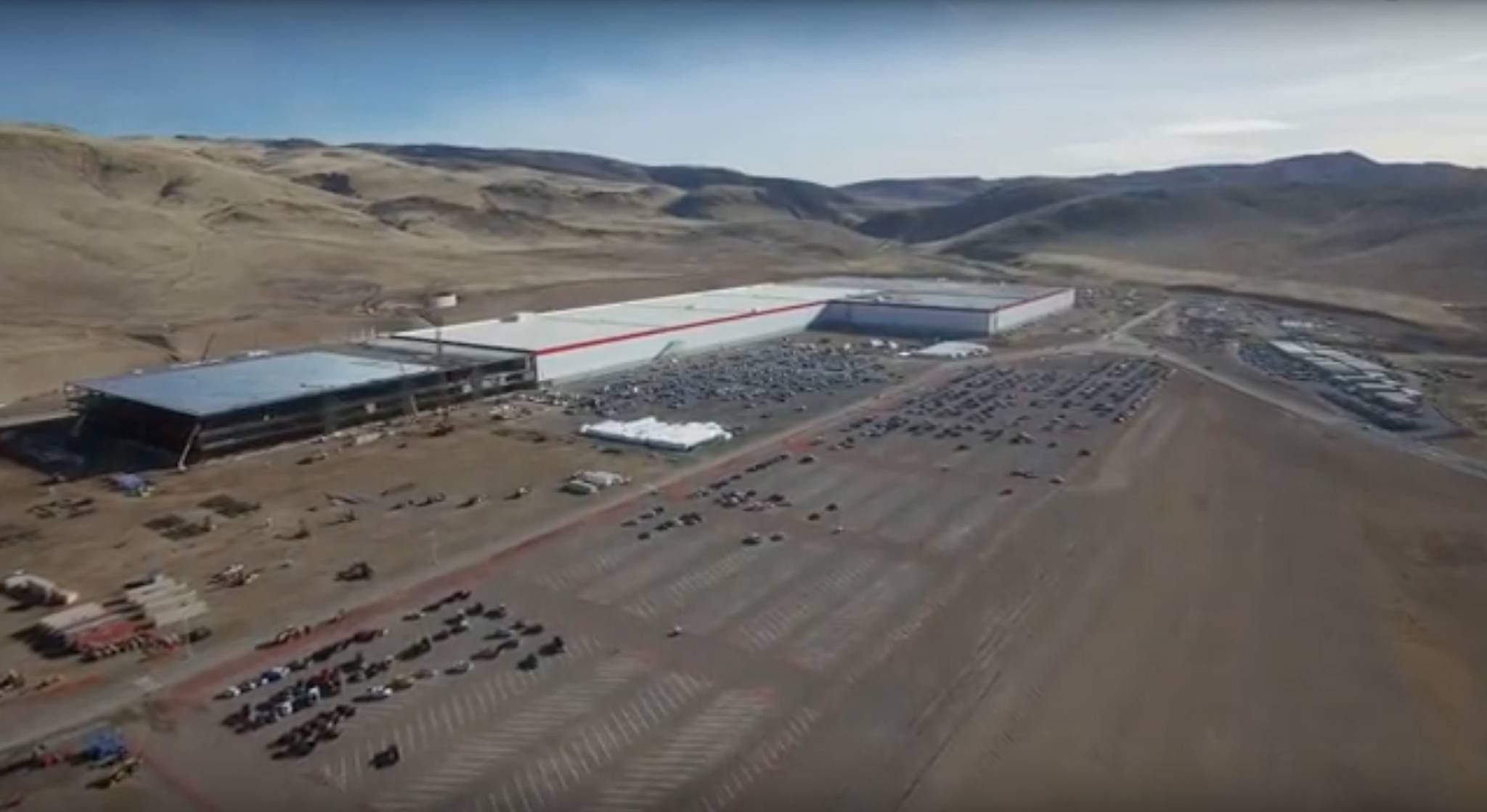 Tesla Gigafactory Drone Video Footage