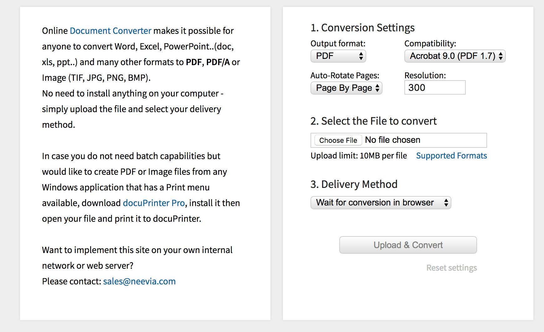 How to convert document to PDF