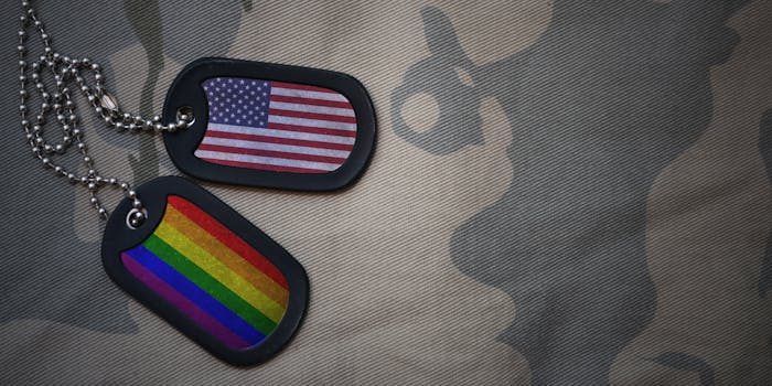LGBTQ and U.S. flag dog tags