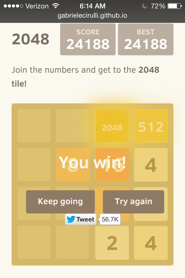 Win '2048' Game : Tips & Tricks / Demonstration 