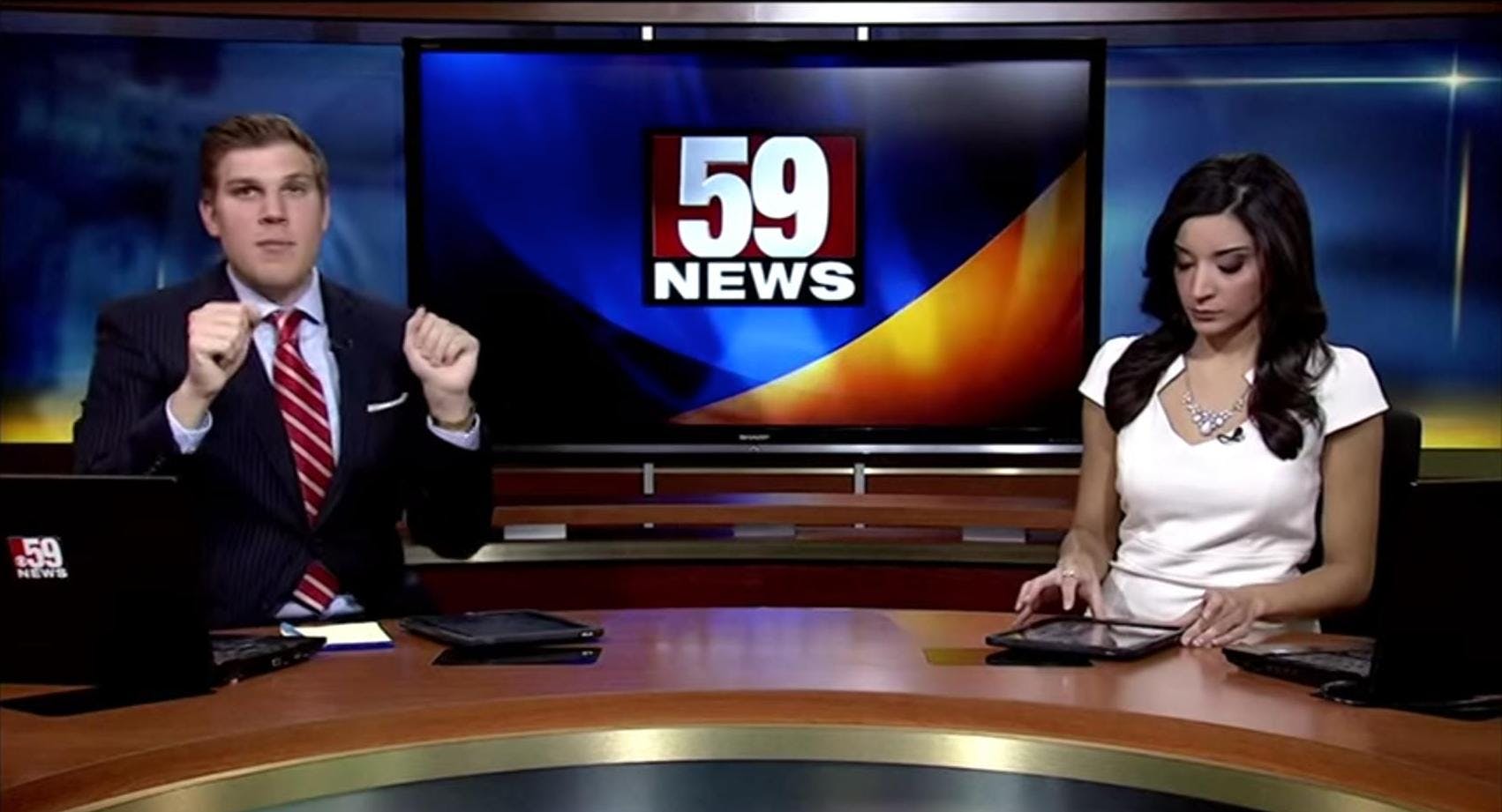 News anchor likes dancing during commercial breaks, co-anchor does not ...