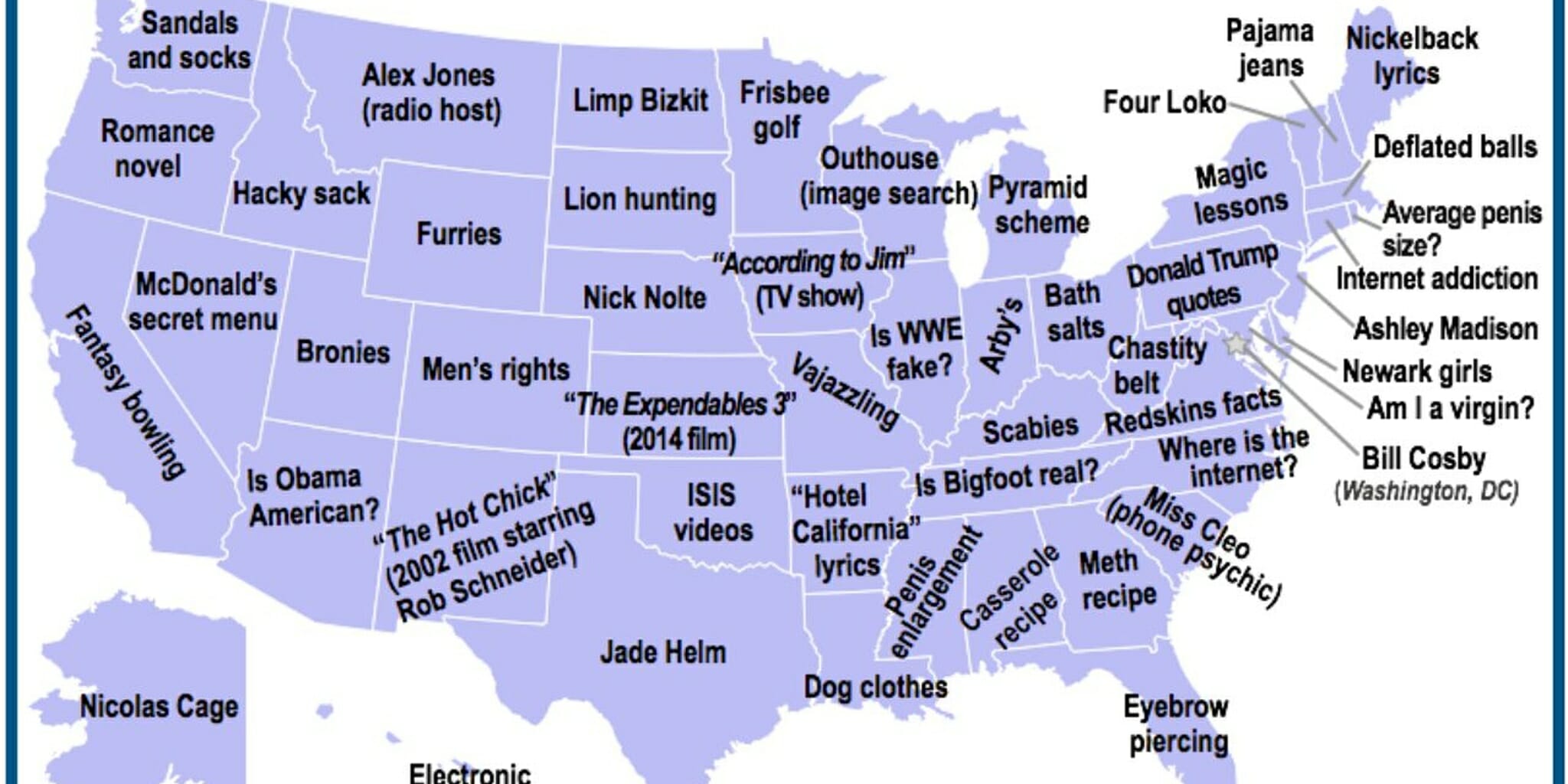 America's Most Shameful Google Searches, State By State