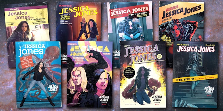 Jessica Jones season 2 episodic comic book covers