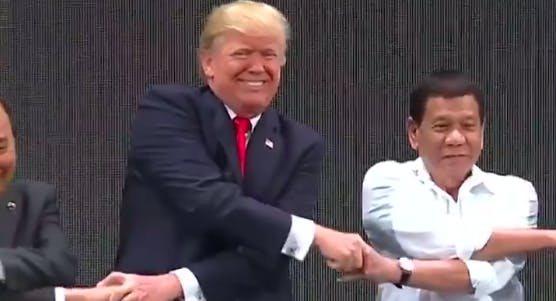 trump handshake asean