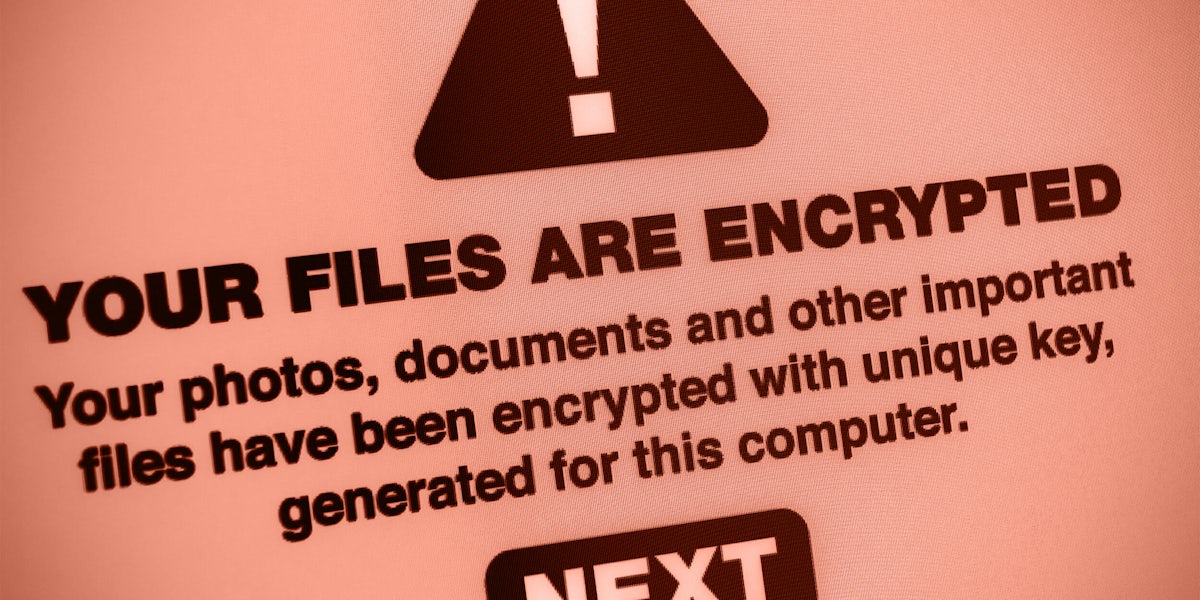 'Your files are encrypted' malware warning