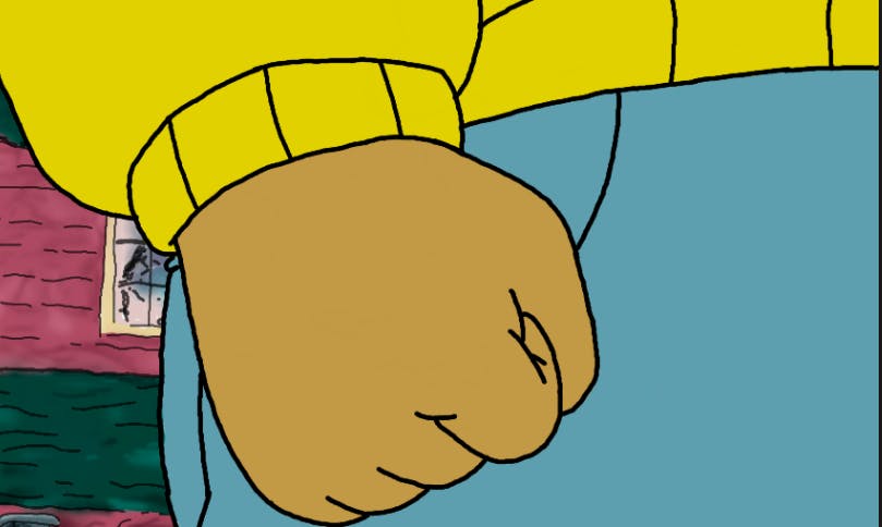 what is a meme : arthur's clinched fist