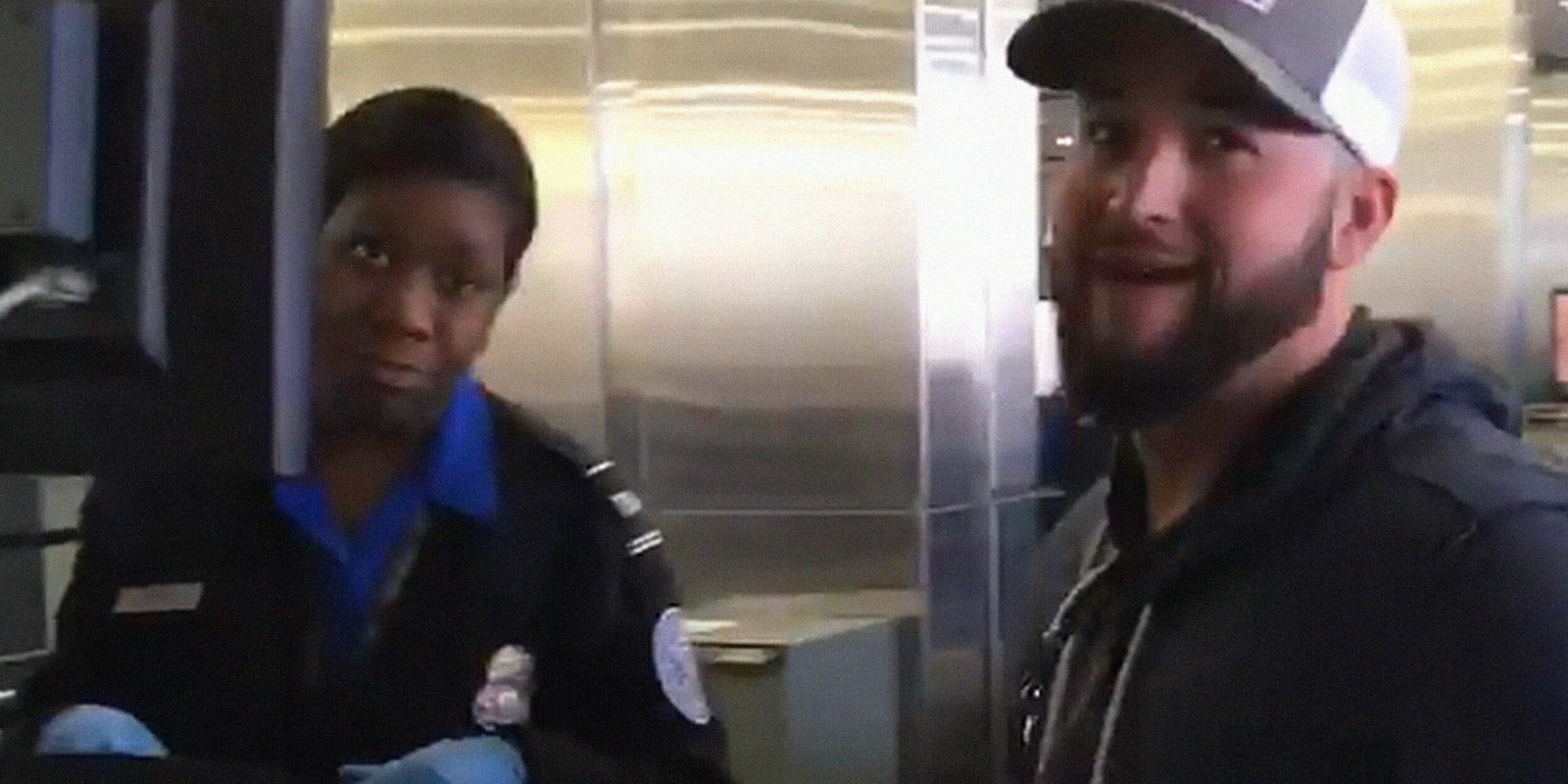TSA worker and pranked son react to hidden sex toy in luggage
