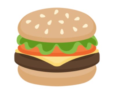 facebook burger emoji