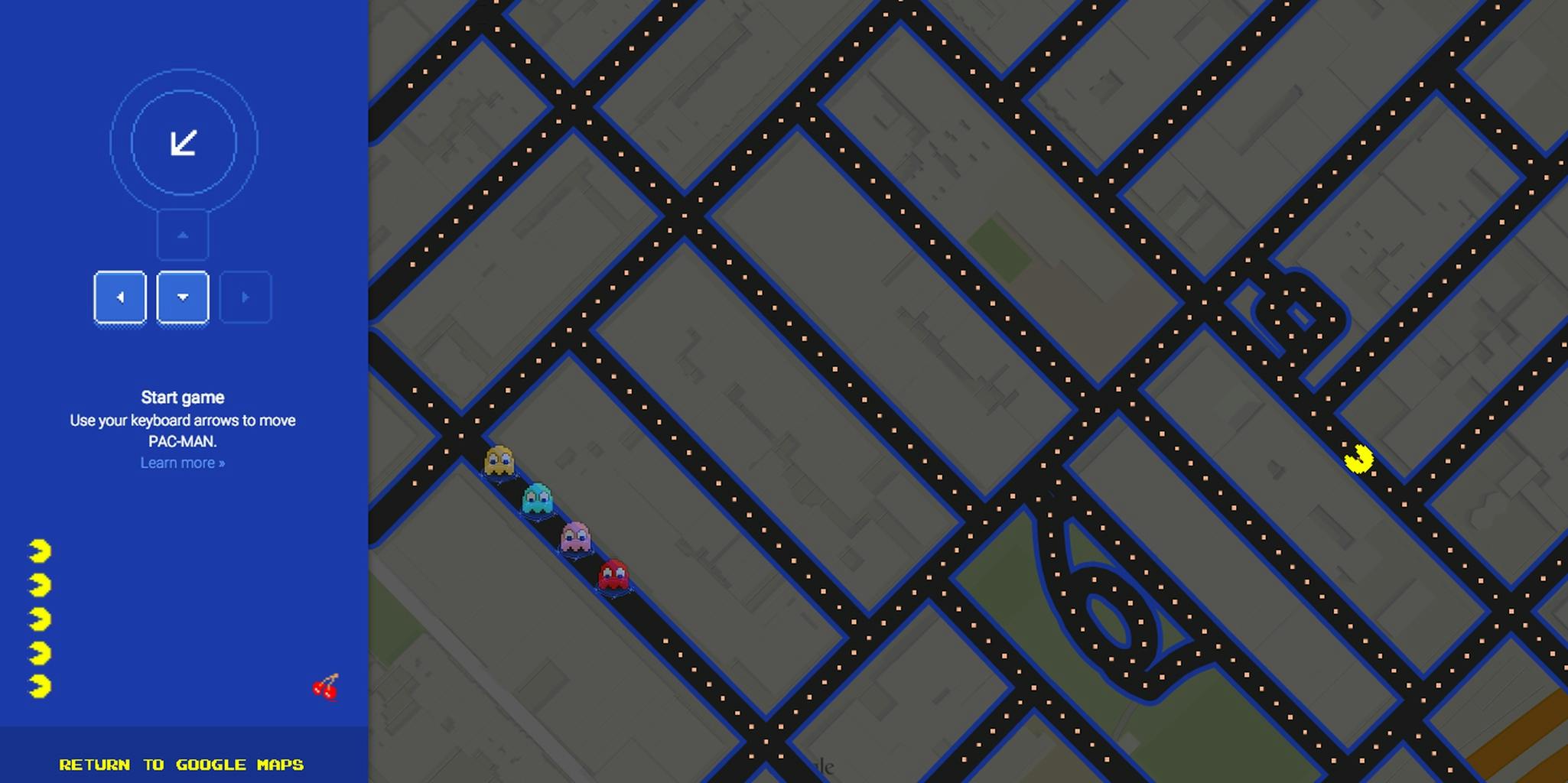 Play Pac-Man in Google Maps  Secret April Fools Day Trick 