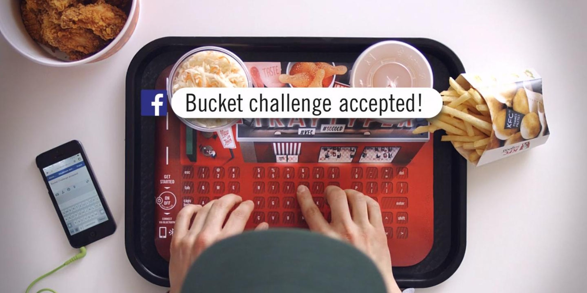 keyboard food tray