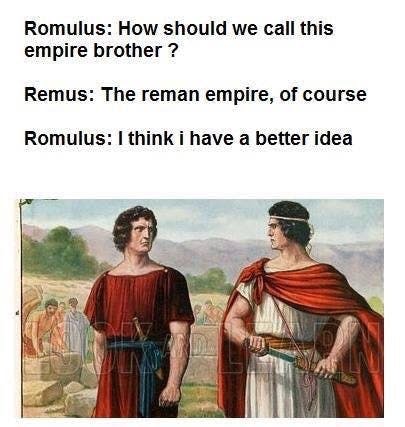 Romulus and Remus name Rome