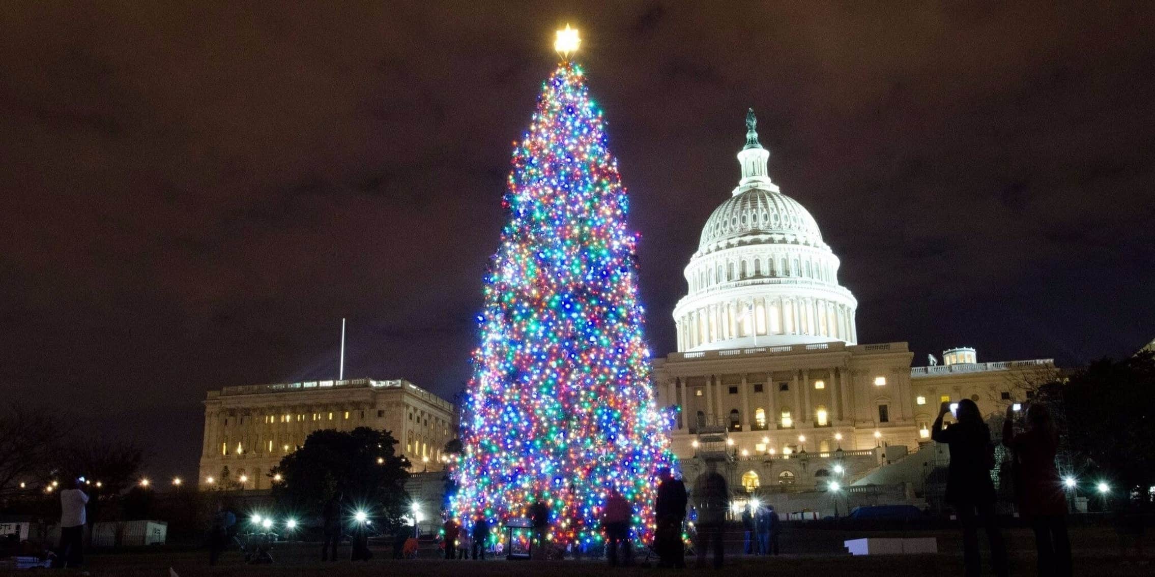 Trump Christmas Tree Lighting Ceremony Crowd Photos Go Viral Trump Christmas Tree Lighting Ceremony Crowd Photos Go Viral