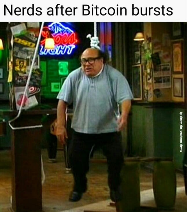 devito hanging always sunny bitcoin meme